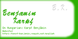 benjamin karpf business card